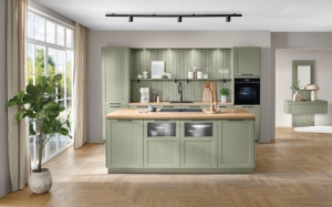 FENA - 617 Laque laminate, structure bois vert olive