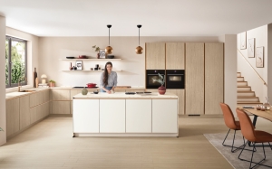 SYMPHONY / OPUS - 509 Laqué, blanc mat parfait / 406 Décor chêne de Côme