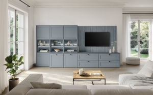 FENA - 614 Laque laminate, structure bois bleu pierre