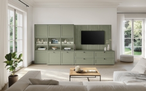 FENA - 617 Laque laminate, structure bois vert olive